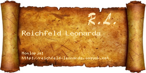 Reichfeld Leonarda névjegykártya